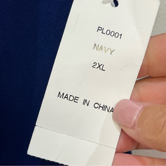 Alexia Admor Katrina Split Neck Ponte Knit Sheath Dress Blue NWT Womens 2X - Picture 7 of 11